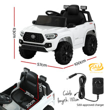 Load image into Gallery viewer, Kids Electric Ride On Car Toyota Tacoma Off Road Jeep Toy Cars Remote 12V Whte
