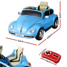 Load image into Gallery viewer, Kids Ride On Car Licensed Volkswagen Beetle Electric Toys Horn Remote 6V Blue
