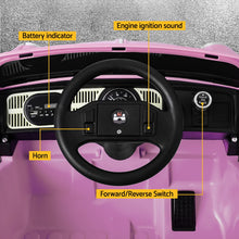 Load image into Gallery viewer, Kids Ride On Car Licensed Volkswagen Beetle Electric Toys Horn Remote 6V Pink
