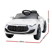 Load image into Gallery viewer, Rigo Kids Electric Ride On Car Cars Music Headlight Remote Control 12V White
