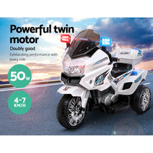 Load image into Gallery viewer, Rigo Kids Electric Ride On Patrol Police Car BMW-Inspired S1K 6V Battery White
