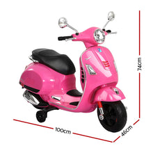 Load image into Gallery viewer, Kids Electric Ride On Car Motorcycle Motorbike Vespa Licensed GTS Pink
