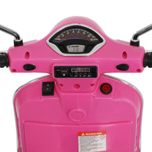 Load image into Gallery viewer, Kids Electric Ride On Car Motorcycle Motorbike Vespa Licensed GTS Pink
