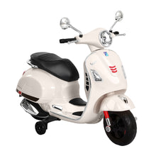 Load image into Gallery viewer, Kids Electric Ride On Car Motorcycle Motorbike Vespa Licensed GTS White
