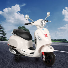 Load image into Gallery viewer, Kids Electric Ride On Car Motorcycle Motorbike Vespa Licensed GTS White
