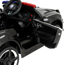 Load image into Gallery viewer, Rigo Kids Ride On Car Electric Patrol Police Cars Battery Powered Toys 12V Black
