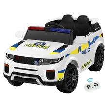 Load image into Gallery viewer, Rigo Kids Electric Ride On Patrol Police Car Horn Music Remote White
