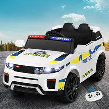 Load image into Gallery viewer, Rigo Kids Electric Ride On Patrol Police Car Horn Music Remote White
