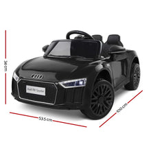 Load image into Gallery viewer, Kids Ride On Car Audi R8 Licensed Sports Electric Toy Cars Black
