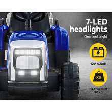 Load image into Gallery viewer, Rigo Kids Electric Ride On Car Tractor Toy Cars 12V Blue
