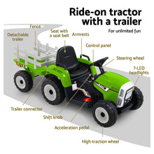 Load image into Gallery viewer, Electric Ride On Car Rigo Kids Ride On Cars Tractor Toy 12V Green

