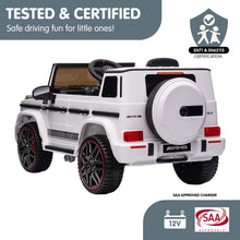 Load image into Gallery viewer, Kahuna Mercedes Benz AMG G63 Licensed Kids Ride On Electric Car Remote Control - White
