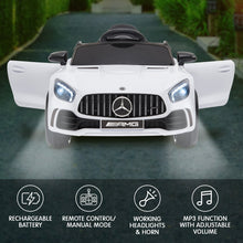Load image into Gallery viewer, Kahuna Mercedes Benz Licensed Kids Electric Ride On Car Remote Control - White
