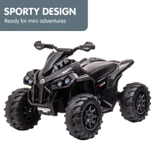 Load image into Gallery viewer, Kahuna GTS99 Kids Electric Ride On Quad Bike Toy ATV 50W - Black
