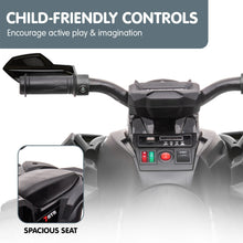Load image into Gallery viewer, Kahuna GTS99 Kids Electric Ride On Quad Bike Toy ATV 50W - Black
