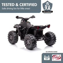 Load image into Gallery viewer, Kahuna GTS99 Kids Electric Ride On Quad Bike Toy ATV 50W - Black
