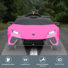 Load image into Gallery viewer, Kahuna Lamborghini Performante Kids Electric Ride On Car Remote Control by Kahuna - Pink
