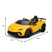 Load image into Gallery viewer, Kahuna Lamborghini Performante Kids Electric Ride On Car Remote Control - Yellow
