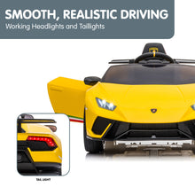 Load image into Gallery viewer, Kahuna Lamborghini Performante Kids Electric Ride On Car Remote Control - Yellow
