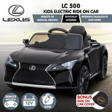Load image into Gallery viewer, Kahuna Licensed Lexus LC 500 Kids Electric Ride On Car - Black
