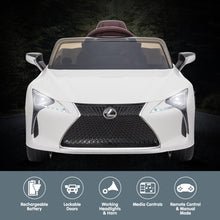 Load image into Gallery viewer, Kahuna Licensed Lexus Lc 500 Kids Electric Ride On Car - White
