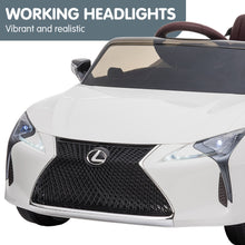 Load image into Gallery viewer, Kahuna Licensed Lexus Lc 500 Kids Electric Ride On Car - White
