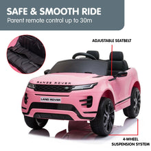 Load image into Gallery viewer, Kahuna Land Rover Licensed Kids Electric Ride On Car Remote Control - Pink
