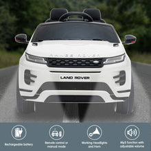 Load image into Gallery viewer, Kahuna Land Rover Licensed Kids Electric Ride On Car Remote Control - White
