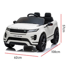 Load image into Gallery viewer, Kahuna Land Rover Licensed Kids Electric Ride On Car Remote Control - White
