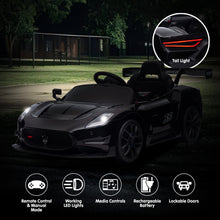 Load image into Gallery viewer, Kahuna Maserati MC20 GT2 Licensed Electric Kids Ride On Race Car Black
