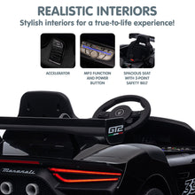 Load image into Gallery viewer, Kahuna Maserati MC20 GT2 Licensed Electric Kids Ride On Race Car Black
