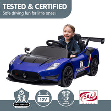 Load image into Gallery viewer, Kahuna Maserati MC20 GT2 Licensed Electric Kids Ride On Race Car Blue
