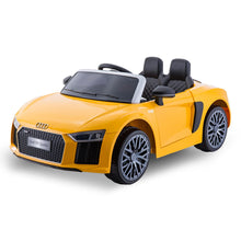 Load image into Gallery viewer, Kahuna R8 Spyder Audi Licensed Kids Electric Ride On Car Remote Control - Yellow
