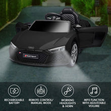 Load image into Gallery viewer, Kahuna Audi Sport Licensed Kids Electric Ride On Car Remote Control - Black
