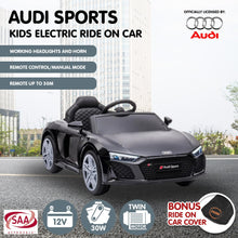 Load image into Gallery viewer, Kahuna Audi Sport Licensed Kids Electric Ride On Car Remote Control - Black
