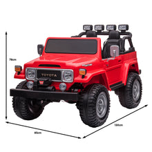 Load image into Gallery viewer, Kahuna Licensed Toyota FJ-40 Electric Kids Ride On Car by Kahuna - Red
