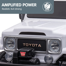 Load image into Gallery viewer, Kahuna Licensed Toyota FJ-40 Kids Ride On Electric Toy Car 80W - White

